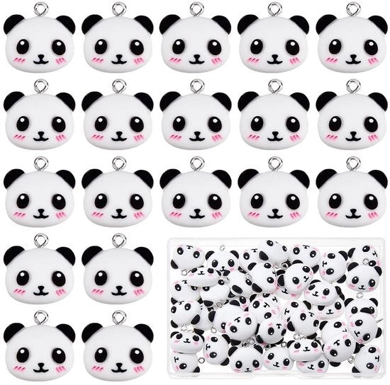 40 Stuks Panda con Ombreggiatura per Creare Gioielli