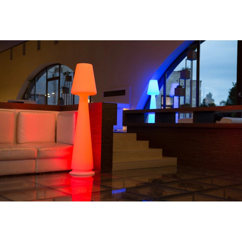 Lampada da terra di design H165 in polimero LED RGB per interno ed esterno - Made in Italy - Monacis