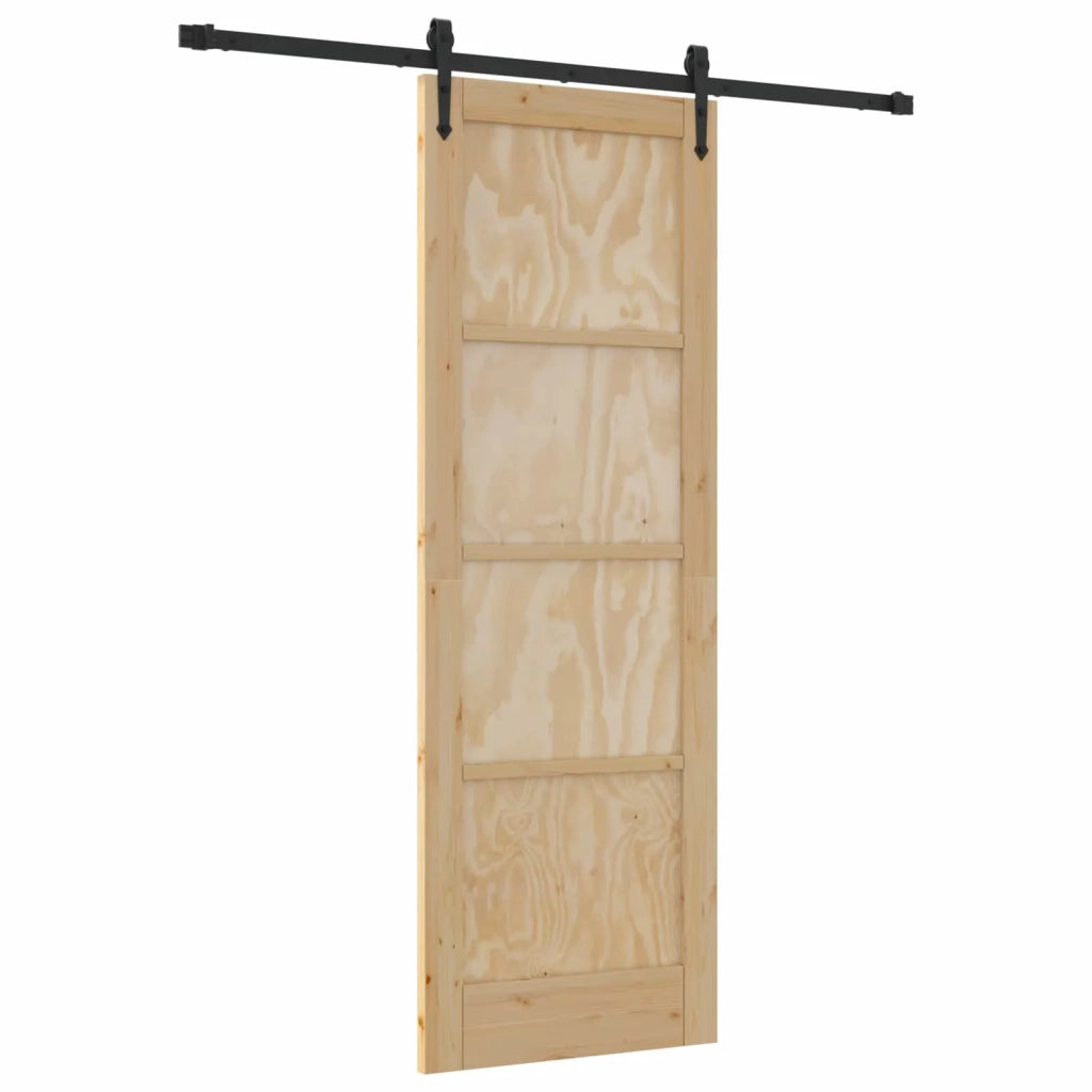 Porta scorrevole ORKDAL Naturale e Nero 73,5 x 211 cm 3445558