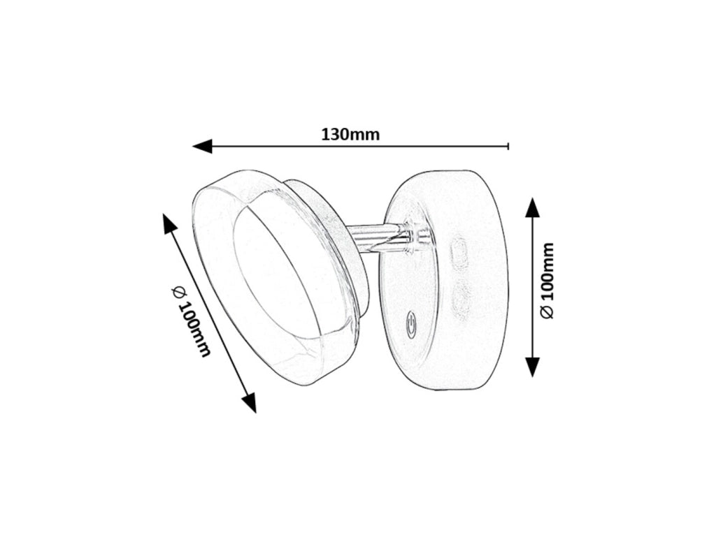 Applique Rabalux Javi nero/bianco LED 2W dimmer ricaricabile