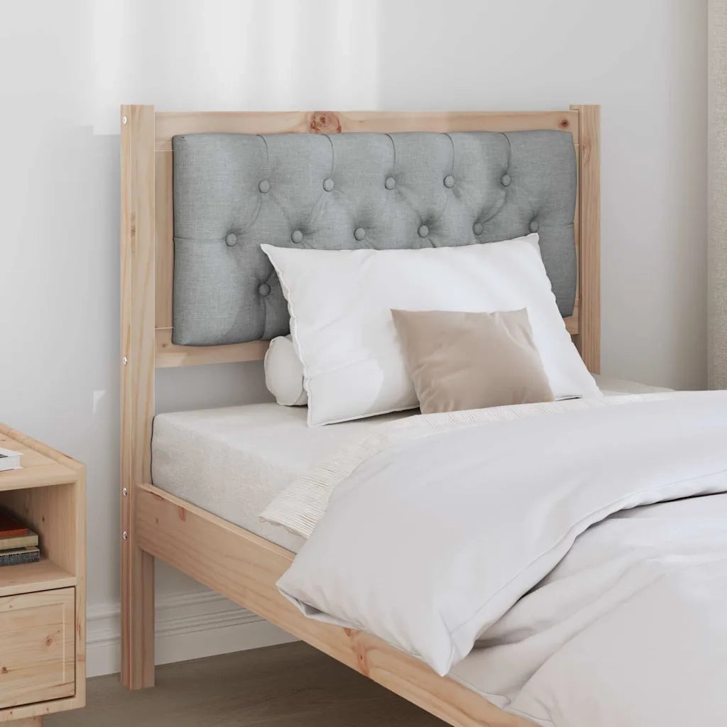 Testiera | Testata Marrone e grigio chiaro 80 cm Legno di pino massello