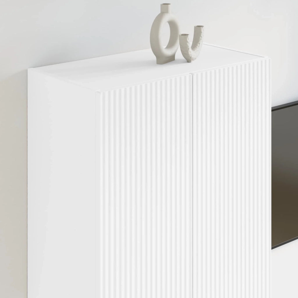 Mobile TV da parete Bianco 59,5 x 31 x 100 cm Legno multistrato 892369