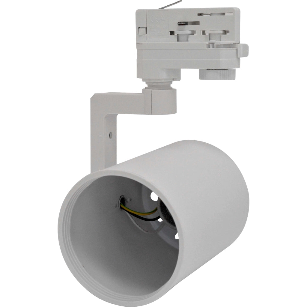 Portalampada Track Light E27 Bianco – 100x150 mm, per Illuminazione a Binario Monofase