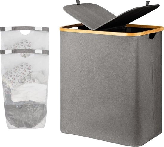 Cestello 2 cassetti - Ripiegabile - 140 litri - Grigio scuro