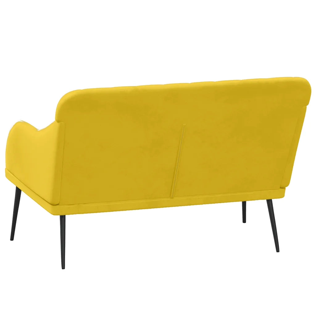 Panca Gialla 110x76x80 cm in Velluto 351470