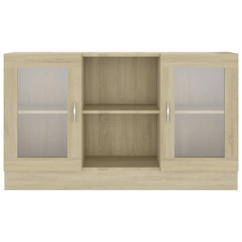Armadietto Vetrina Rovere Sonoma 120x30,5x70 cm Multistrato 802789