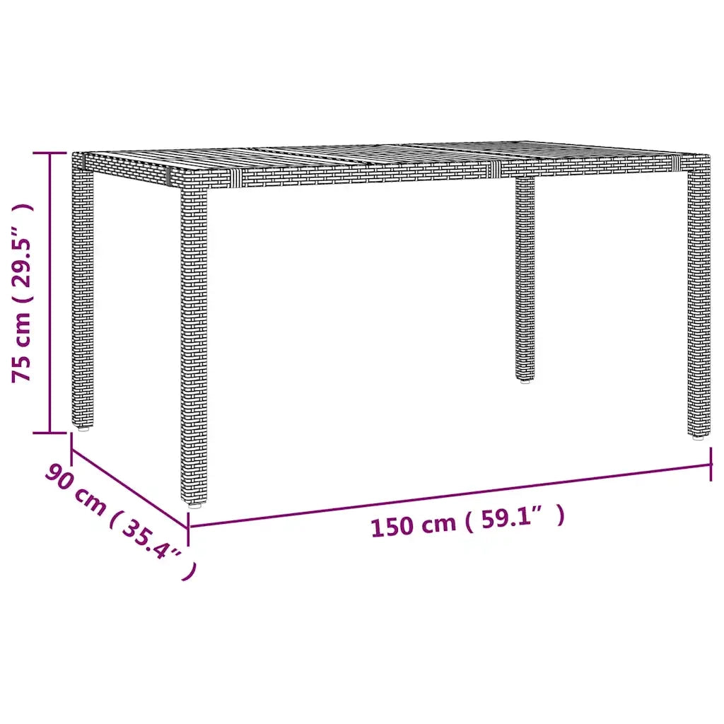 Set Bistrò da Giardino 5 pz con Cuscini in Polyrattan Nero 3276961