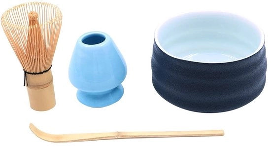 Set da Thé a Quattro Parti in Bambù con Cucchiaio e Tazze in Bambù