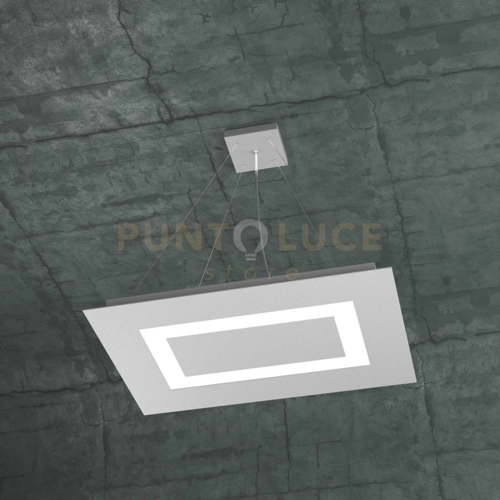 CARPET SOSPENSIONE RETTANGOLARE PICCOLA 4 LUCI GRIGIO 1137-SRP-GR