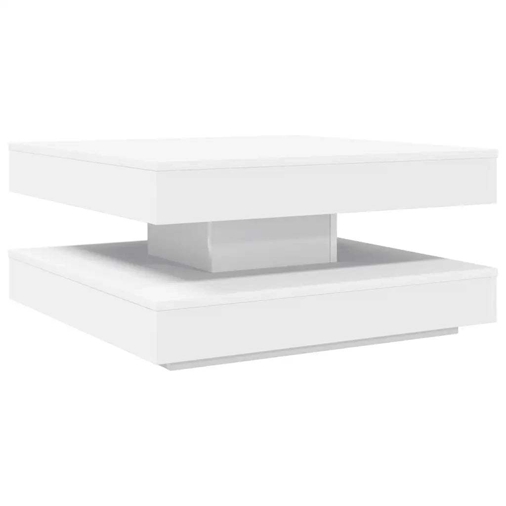 Tavolino da salotto | Tavolino da caff¨¨ | Tavolino da Soggiorno Girevole a 360 Gradi Bianco 70x70x34,5 cm