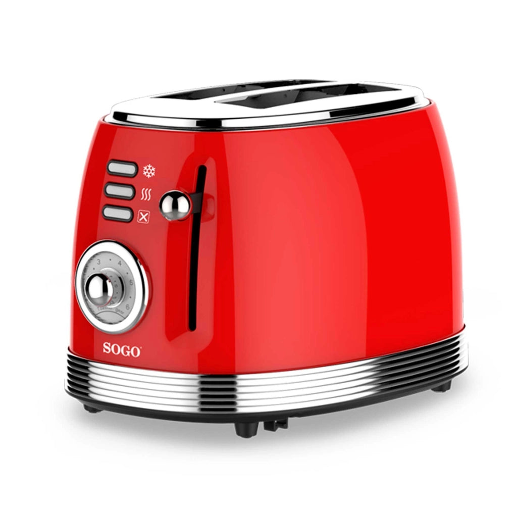 Tostapane 2 fette 850W con 6 livelli di tostatura, funzioni scongelamento e riscaldamento, vassoio briciole - Sogo