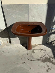 LAVABO ITALICA MARRONE + COLONNA - GEBERIT
