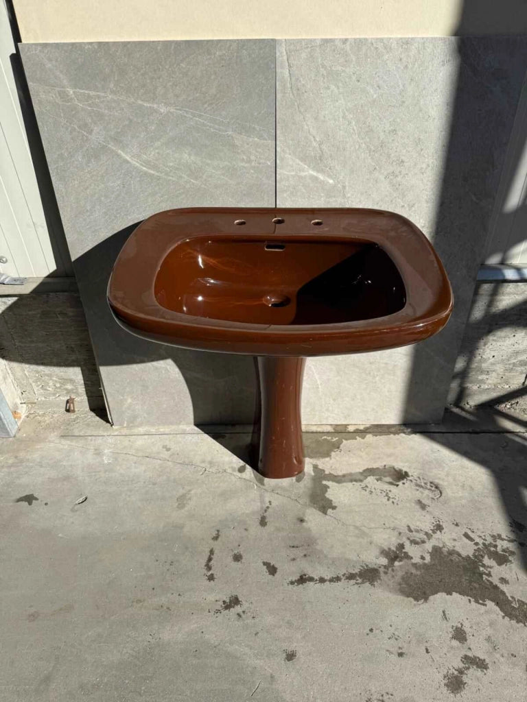 LAVABO ITALICA MARRONE + COLONNA - GEBERIT