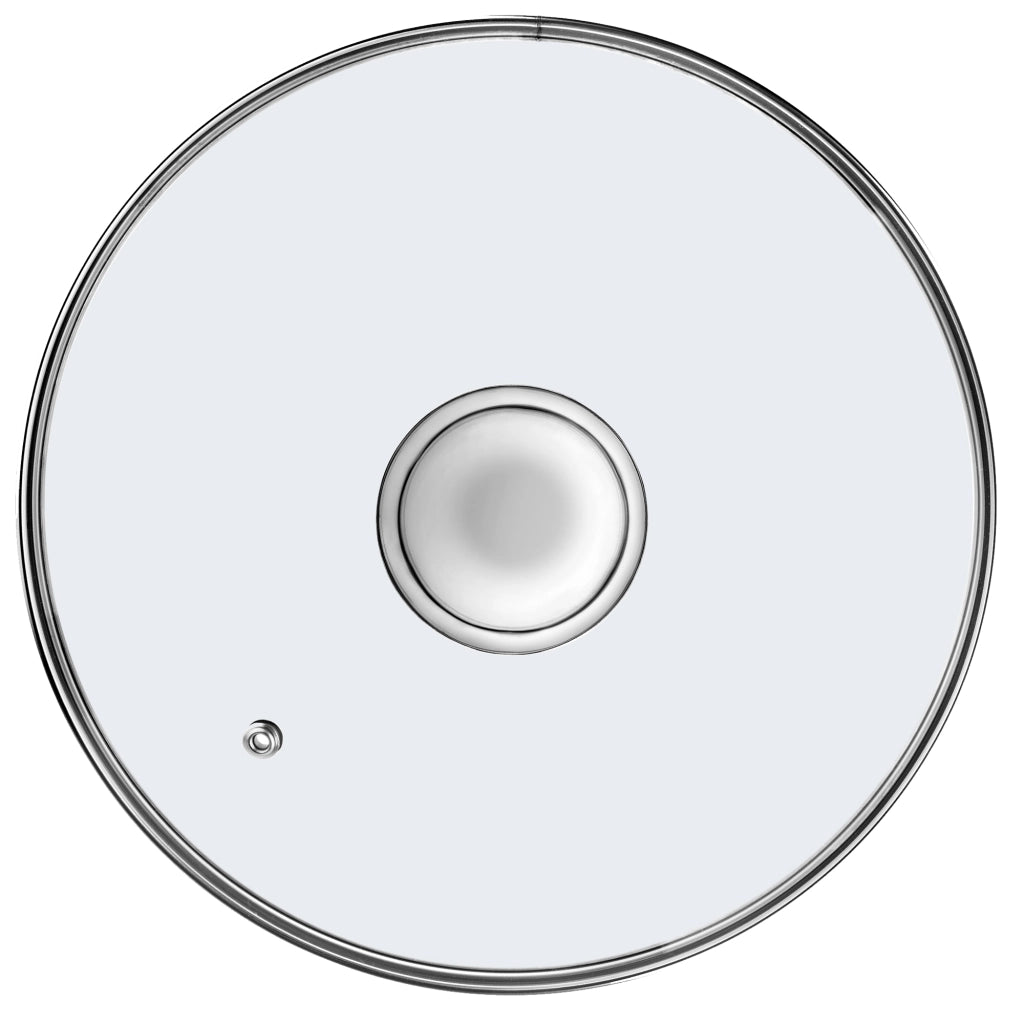 Coperchio in vetro KADAX da 24 cm, universale, resistente al calore.