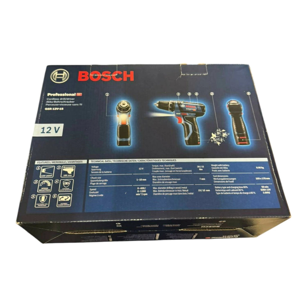 TRAPANO AVVITATORE A BATTERIA 12V CON BATTERIE 2AH E CARICABATTERIA