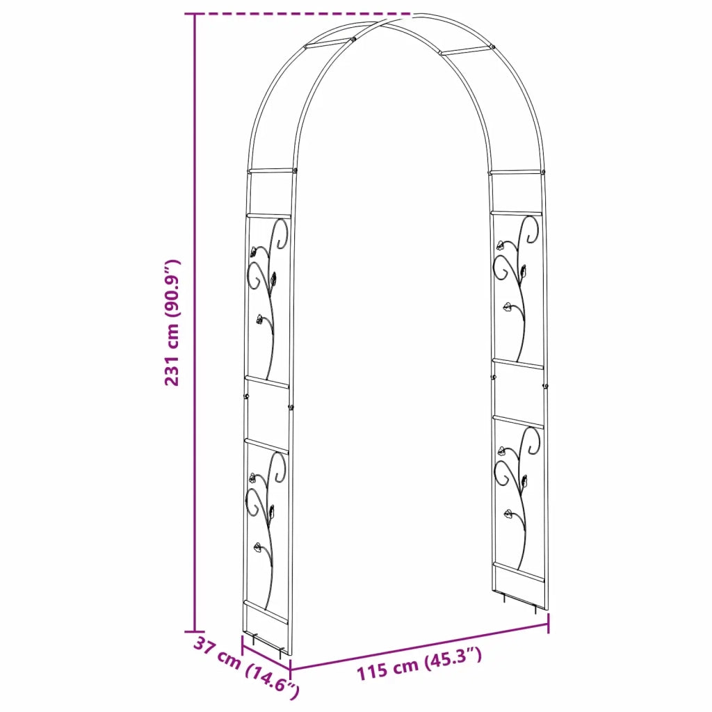 Arco da Giardino Floreale Verde 115 x 37 x 231 cm 42021352