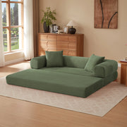 DIVANO LETTO modulare 41 x 41 x 99 cm verde in schiuma