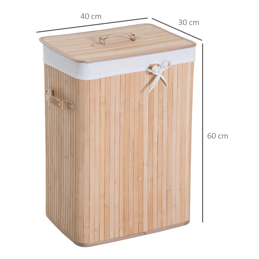 Cestino per biancheria in bamb¨´ ¨C zephmum ¨C beige 40x30x60 cm