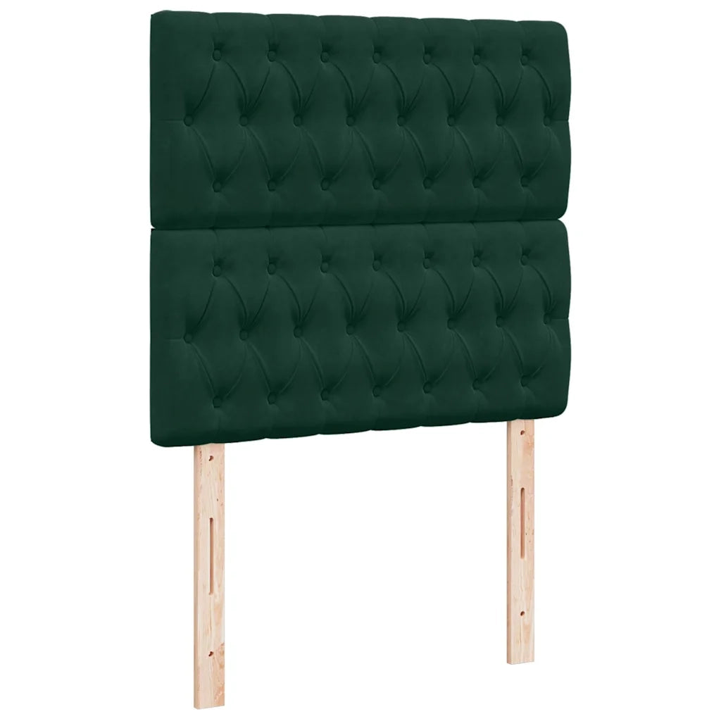 Giroletto a Molle con Materasso Verde Scuro 90x200 cm Velluto 3292247