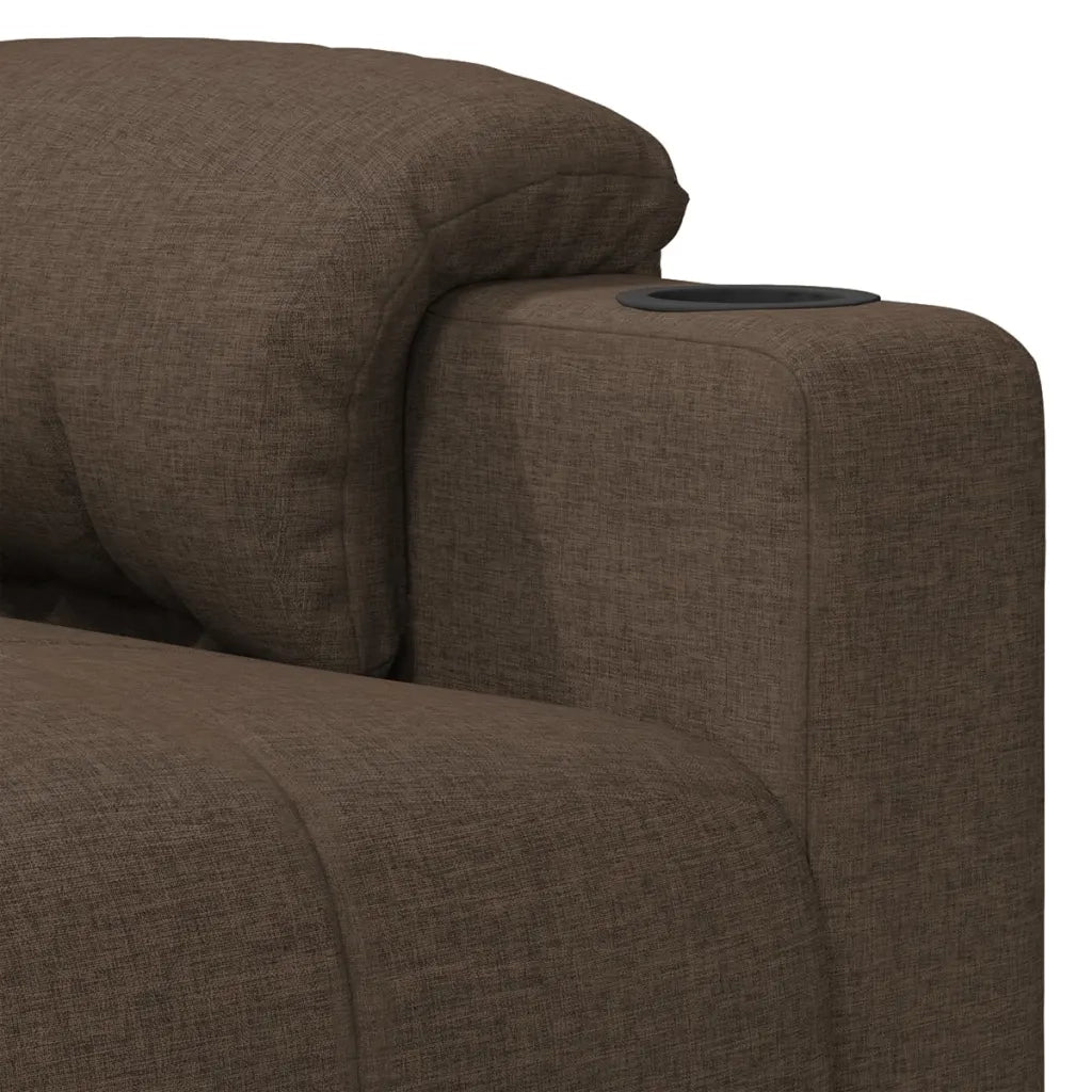 Poltrona Reclinabile in Tessuto Marrone 348074