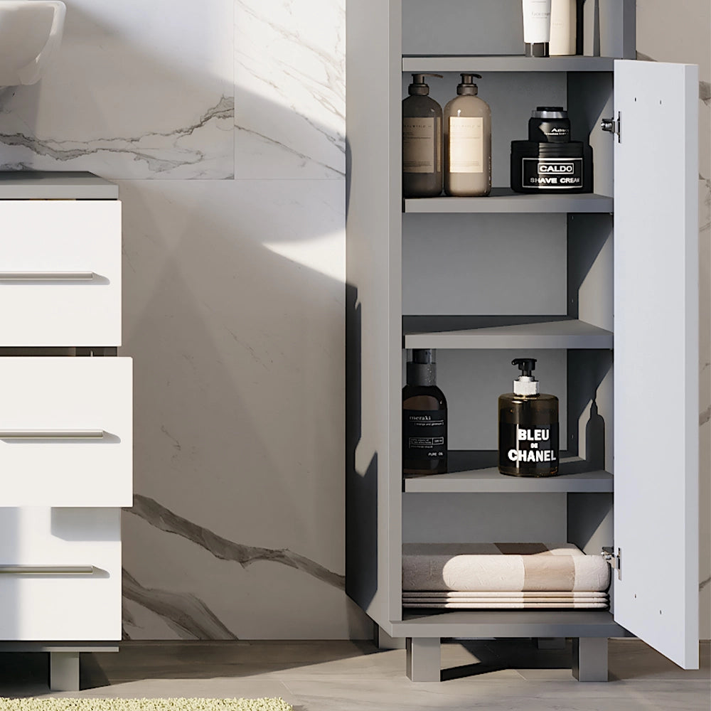 Vicco Mobiletto midi Antracite/bianco 30.2 x 95 cm con porta