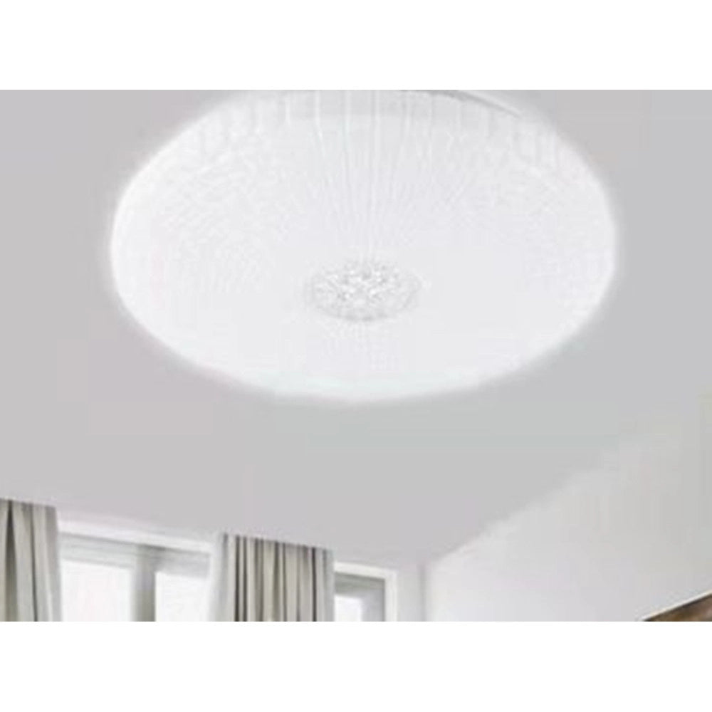 Trade Shop - Plafoniera Soffitto 60w Decoro Con Cristalli Centrale Luce Fredda Naturale Fst-50a62495 - -bianco Naturale      -