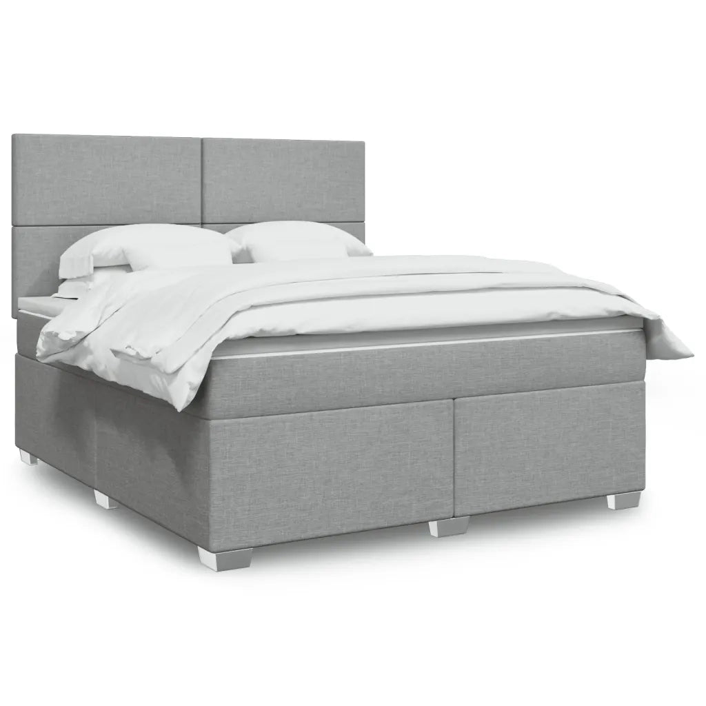 Giroletto a Molle con Materasso Grigio Chiaro180x200 cm Tessuto 3290560