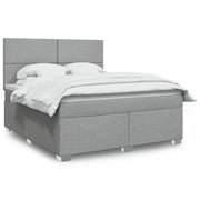 Giroletto a Molle con Materasso Grigio Chiaro180x200 cm Tessuto 3290560