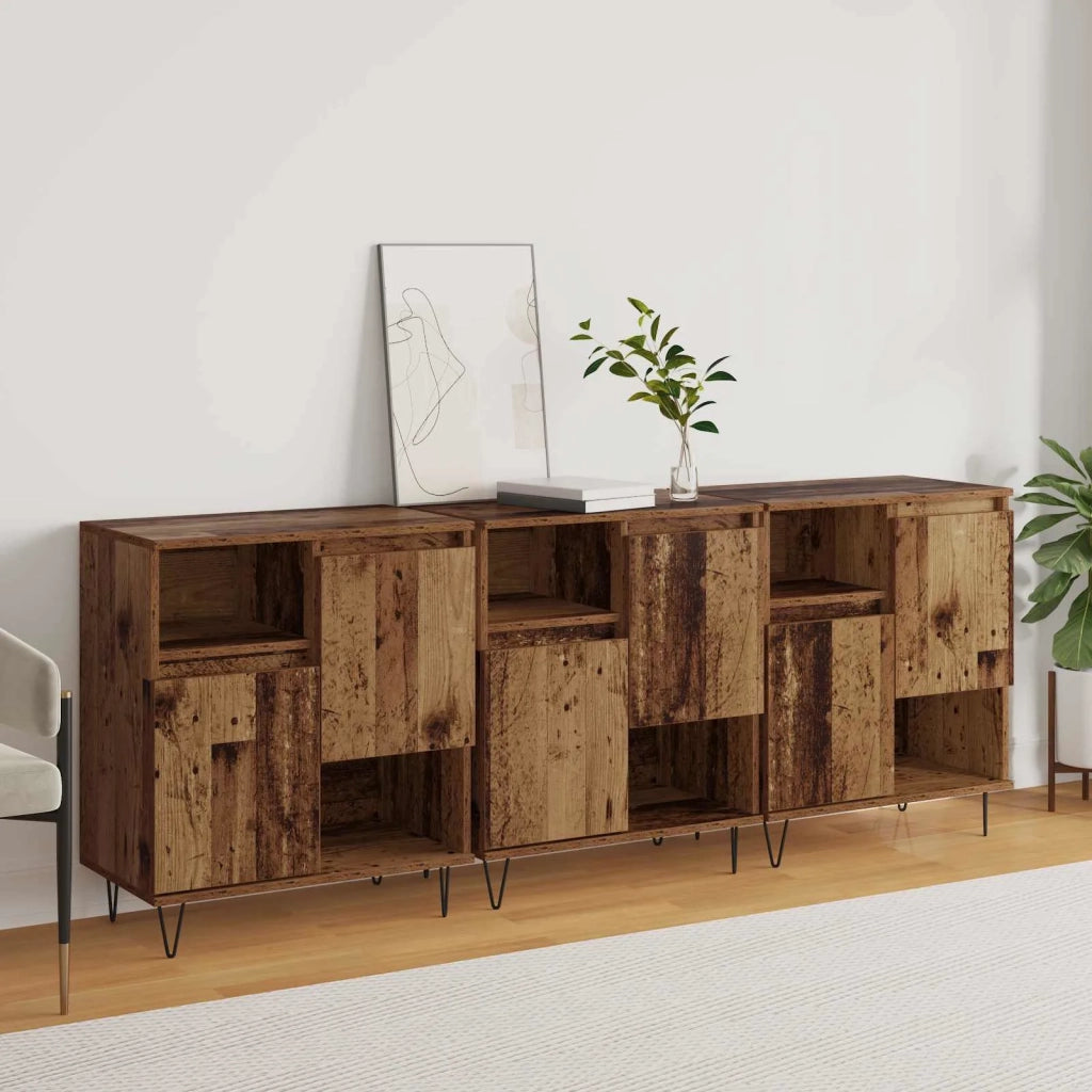 Credenza 3 pcs Legno vecchio 60 x 35 x 70 cm 3394563