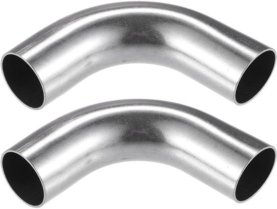 Elbow Pijp in Acciaio Inossidabile 90° - 1,50" OD - 4" Lunghezza - Universale Confezione - Duraturo per DIY - Fumaiolo