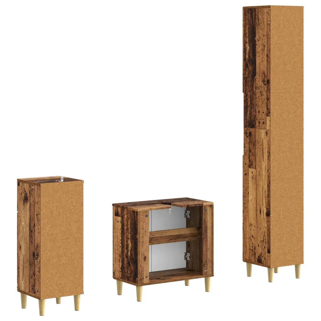 Set di armadietti da bagno in 3 pezzi DELFT 3417871