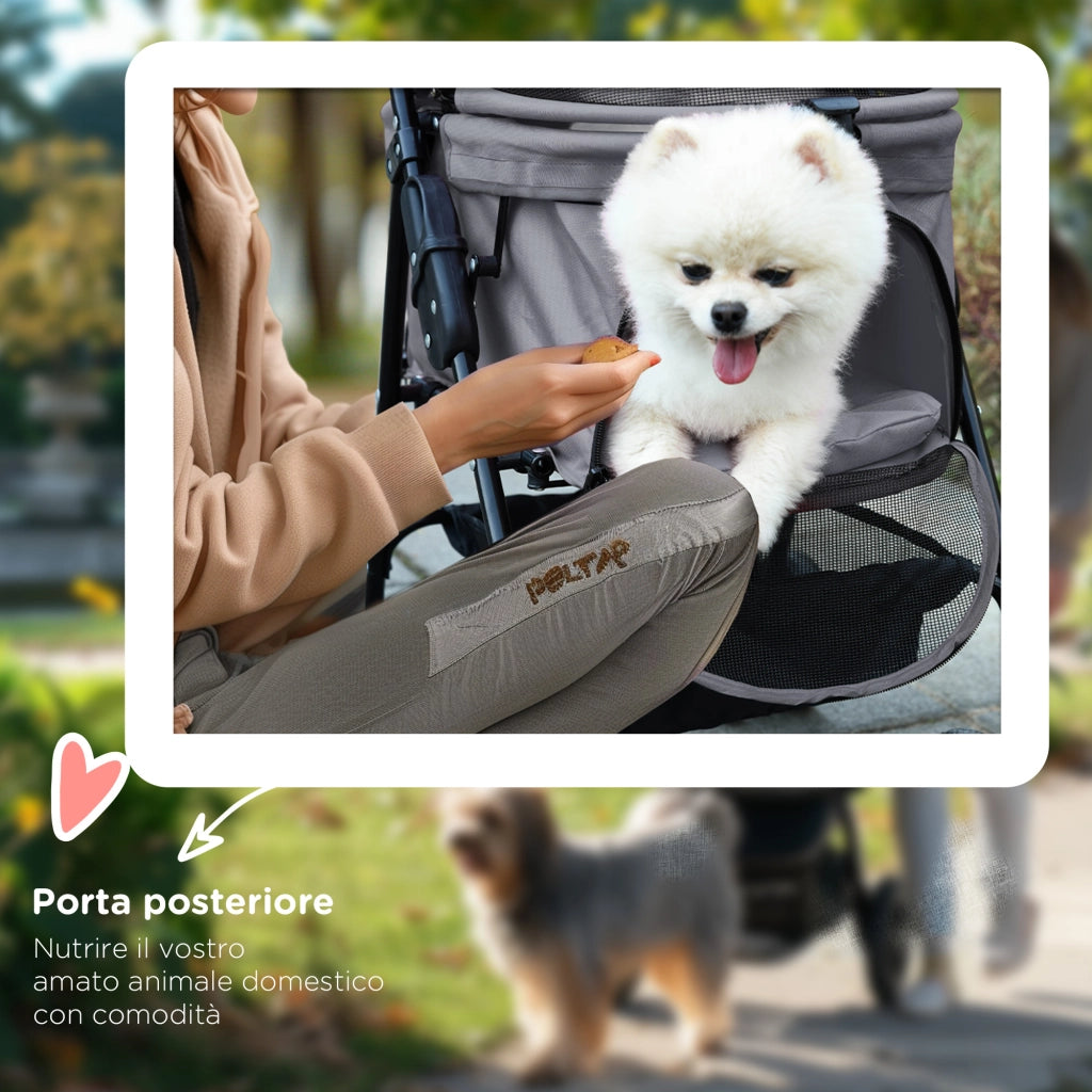 Carrello per Cani Pieghevole ¨C Minimal ¨C Grigio