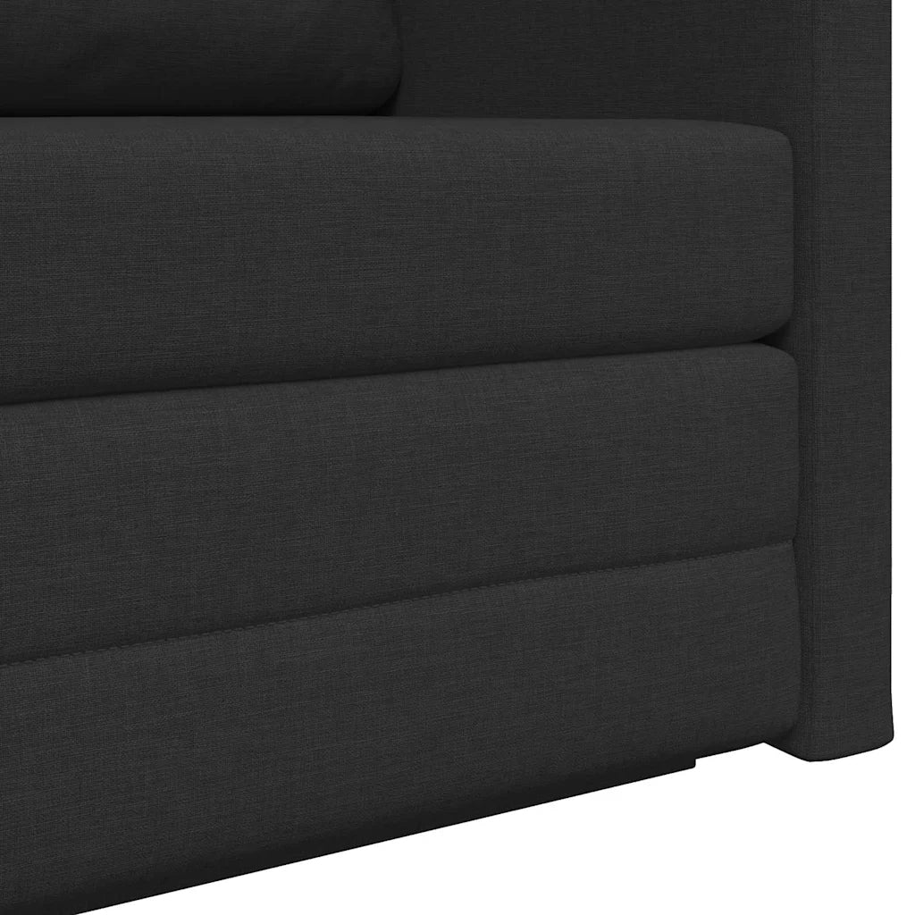 Divano letto | Sof¨¤ letto | Letto singolo 110cm Nero Tessuto