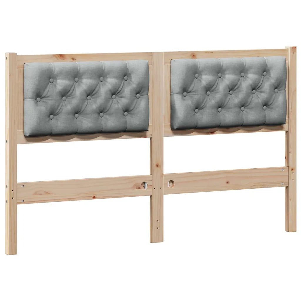 Testiera | Testata Marrone e grigio chiaro 150 cm Legno di pino massello