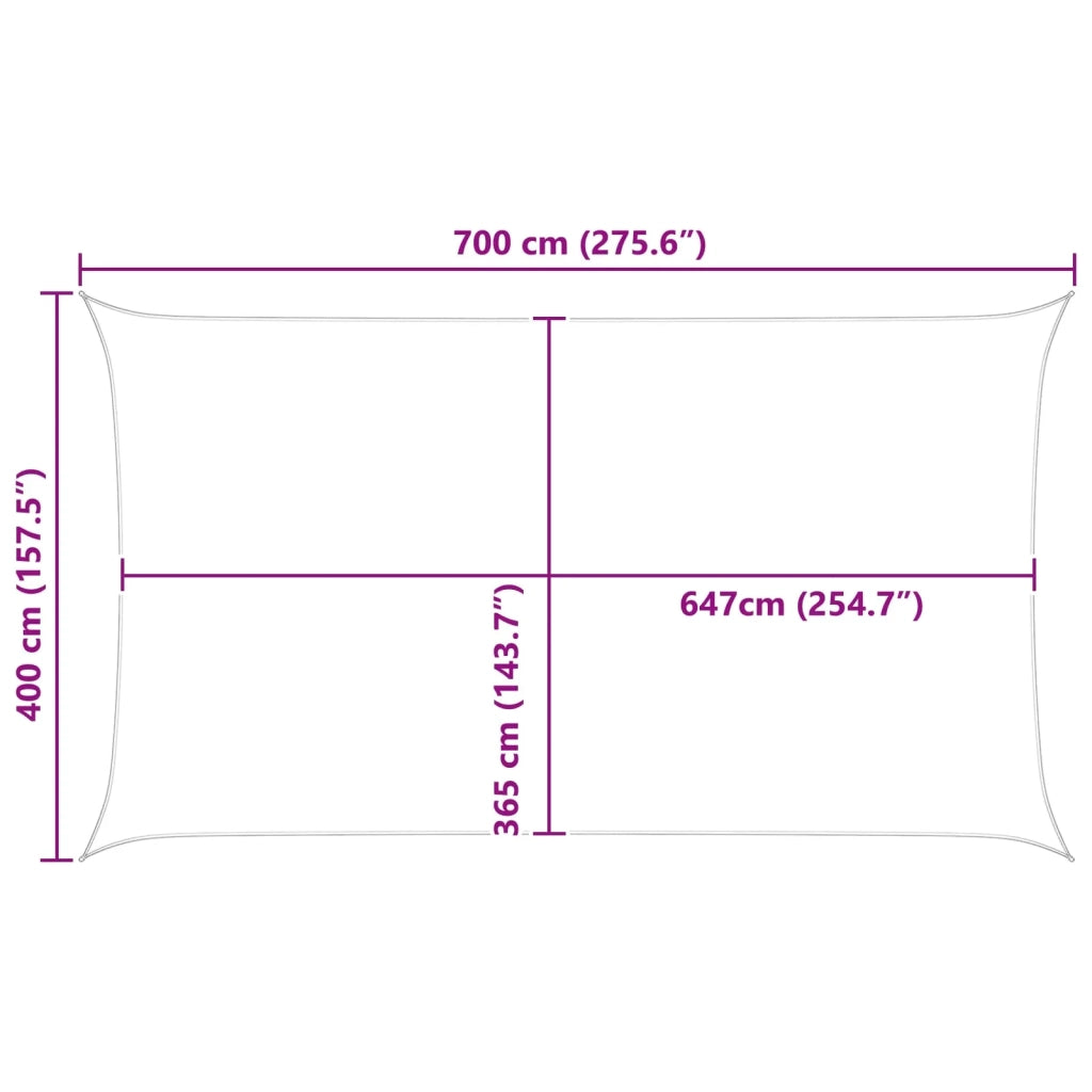 Vela da ombra solare Blu e Bianco 7 x 4 m 42031105