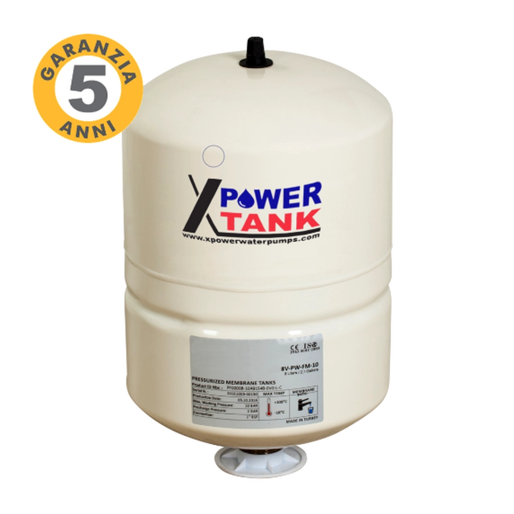 Power tank 8lt vaso di espansione palla idrosfera - temperatura max 100°c