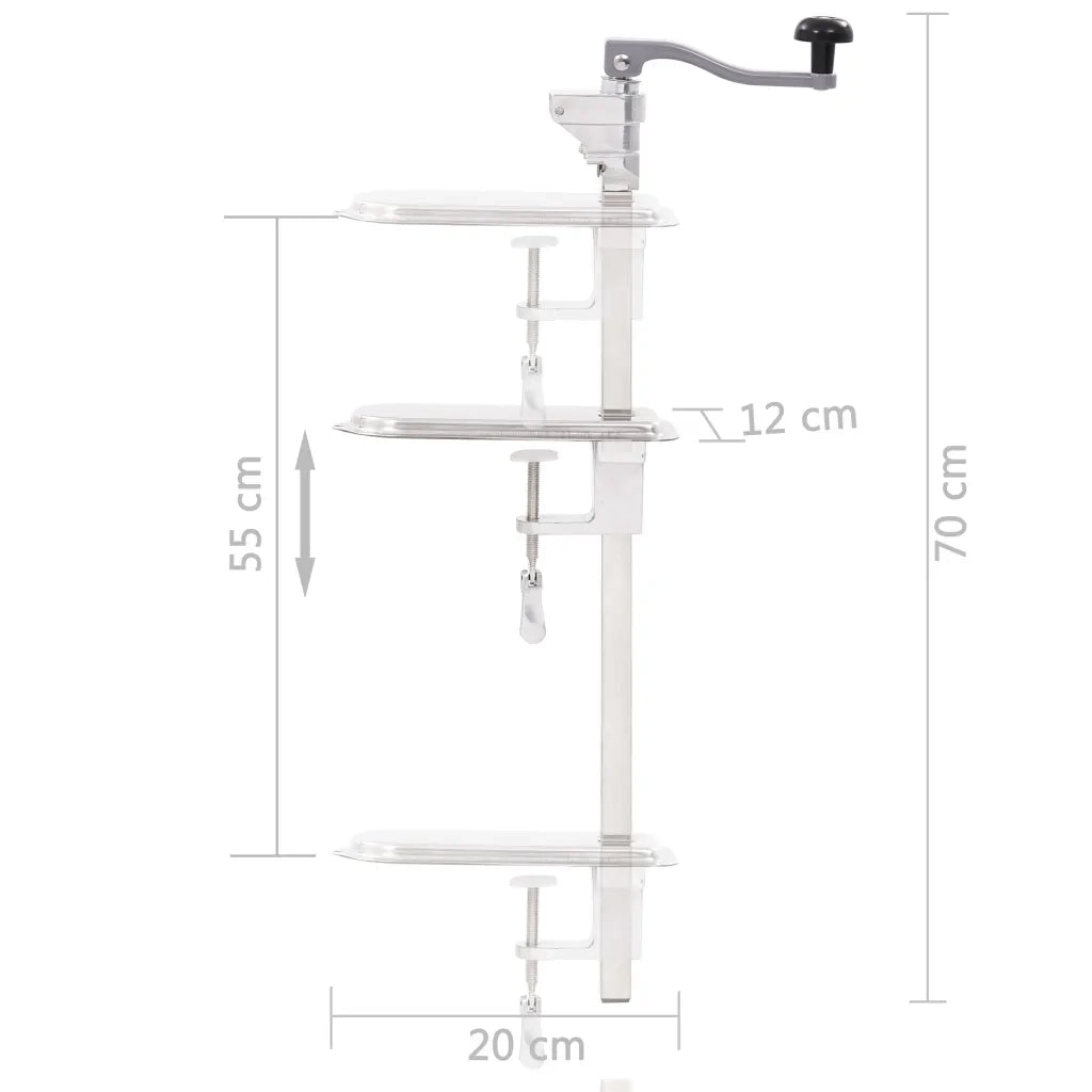 Apriscatole Argento 70 cm Alluminio e Acciaio Inossidabile CFW5823786
