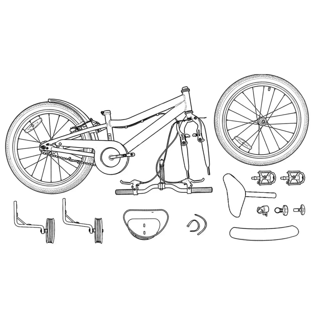 Bicicletta per Bambini 14 Pollici per bambini da 3 a 5 anni 42009538