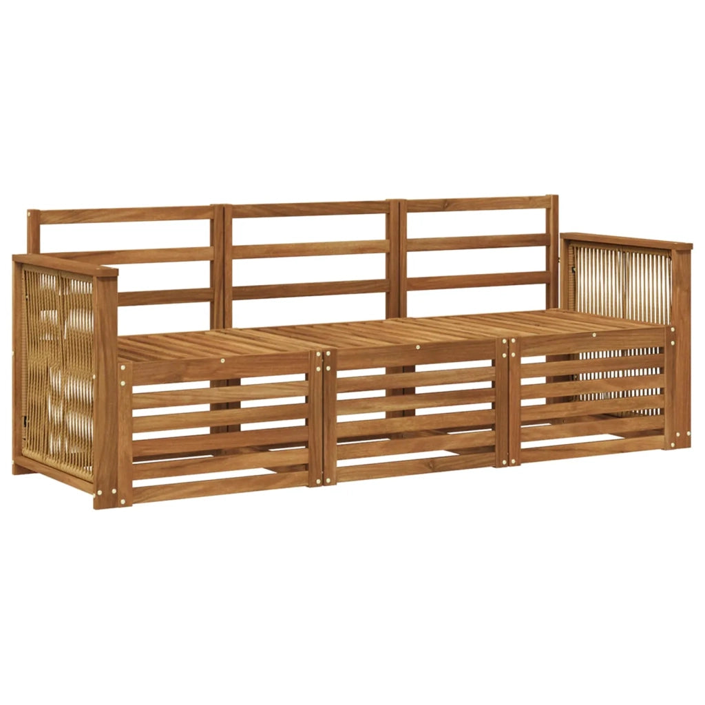 Set divani 3 pz Legno di Acacia Massello 3383965
