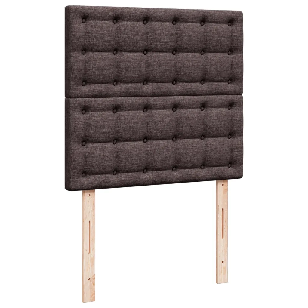 Giroletto a Molle con Materasso Marrone Scuro 100x200cm Tessuto 3293896