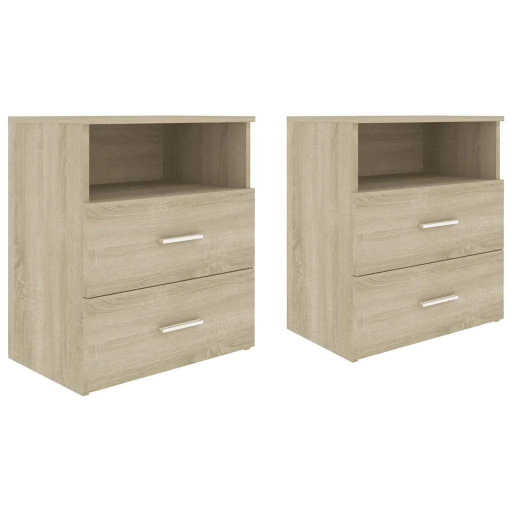 Comodini 2pz Rovere Sonoma 50x32x60 cm 803279