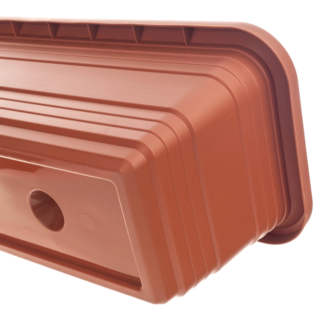 Vaso da fiori per balcone KADAX, 50 cm, rosso mattone.