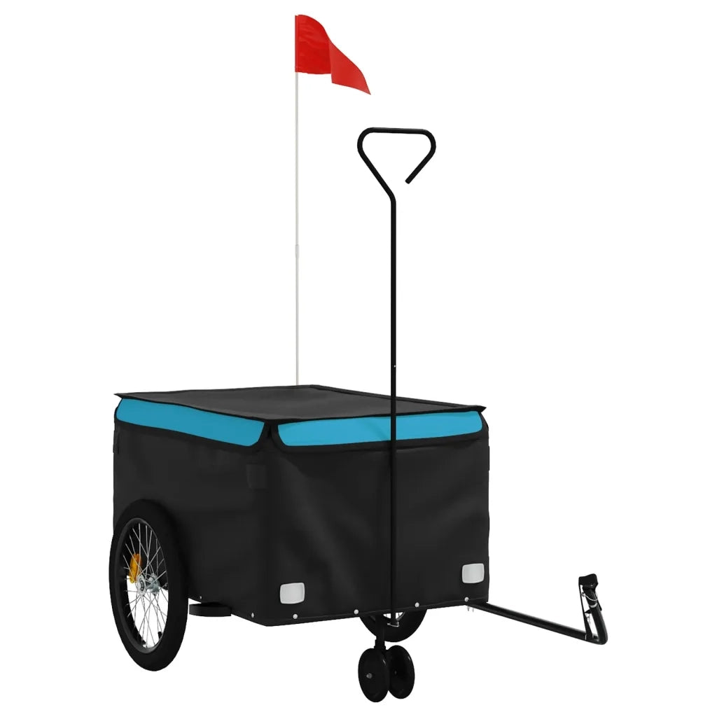 Rimorchio da Bici Nero e Blu 45 kg in Ferro CFW9620186
