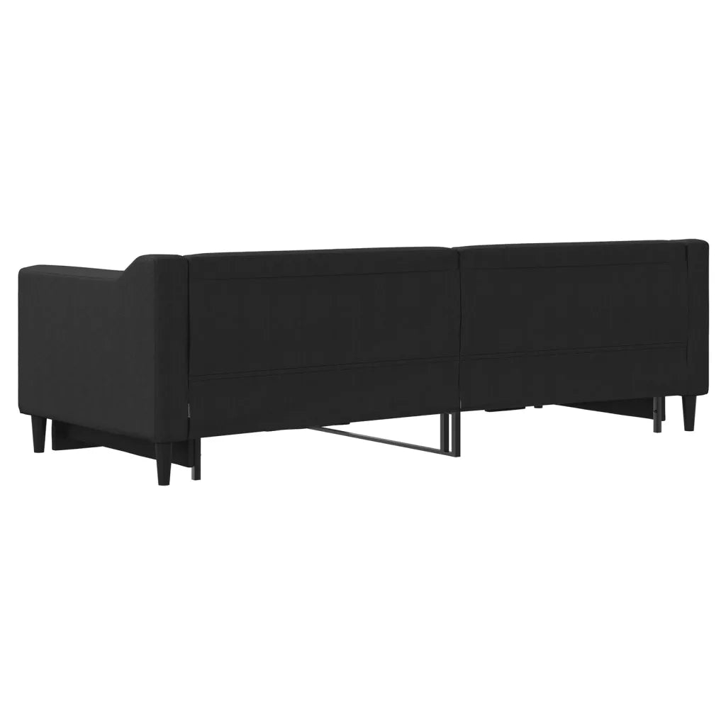 Divano Letto con Letto Estraibile Nero 80x200 Tessuto 3197423