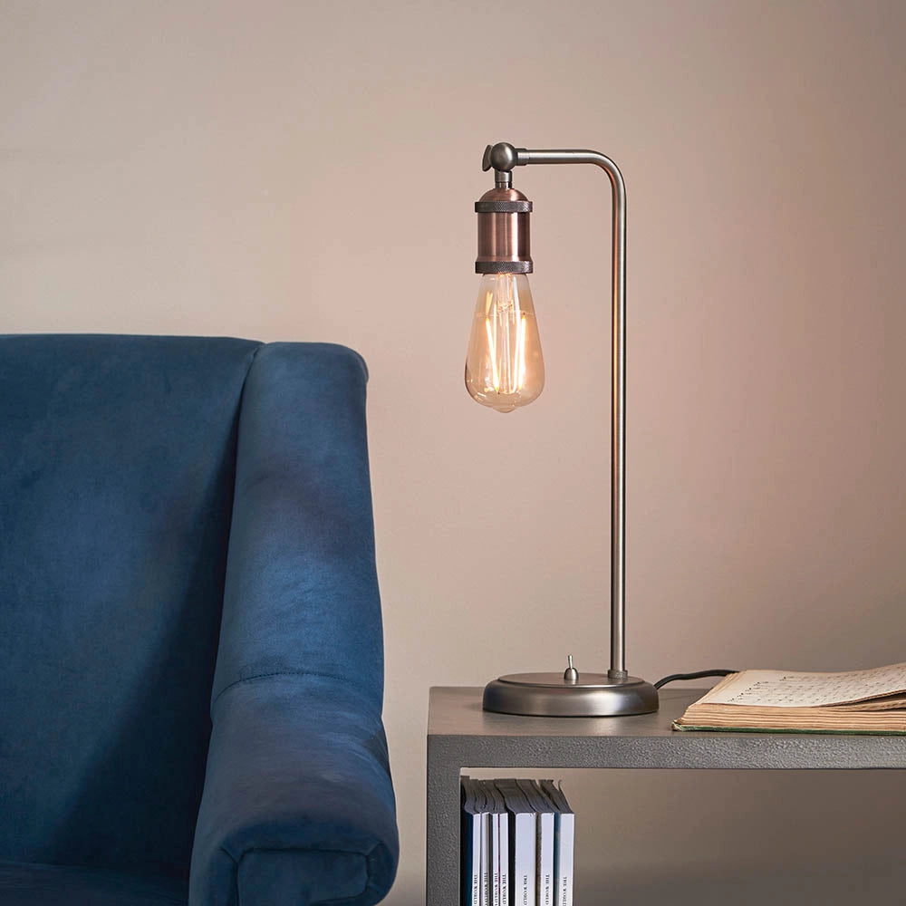 Lampada da tavolo industriale regolabile E27 Endon HAL