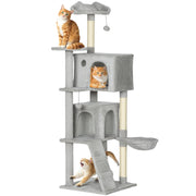 Albero tiragraffi per gatti con piattaforme ¨C Minimal ¨C 160 cm grigio