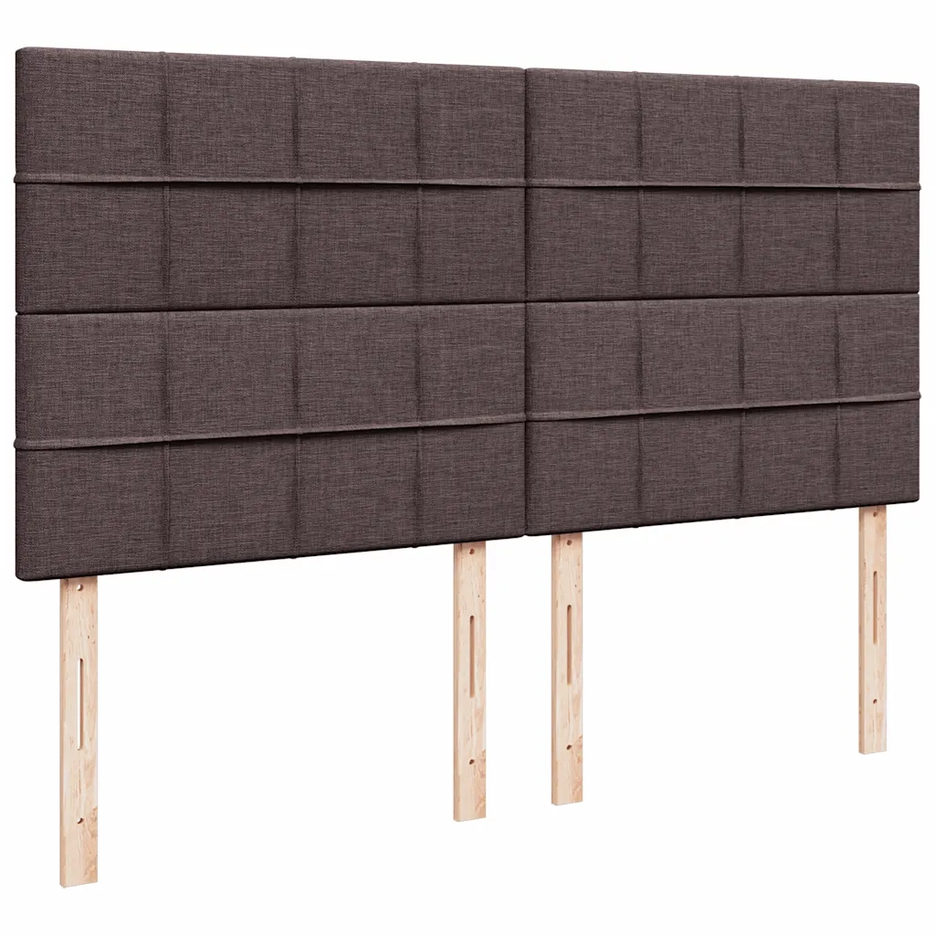 Giroletto a Molle con Materasso Marrone Scuro 200x200cm Tessuto 3294466