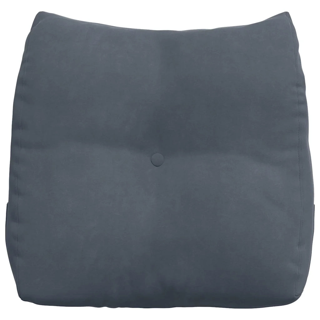 Cuscino per Schiena Grigio scuro 45 x 24 x 50 cm Velluto 42014372