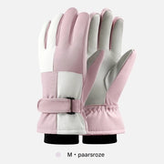 Guanti da neve per donne - Guanti impermeabili e caldi per lo sci e lo snowboard con touchscreen