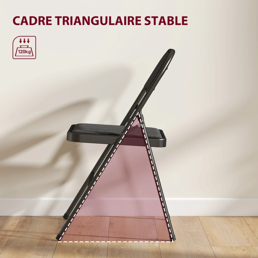 Sedia Pieghevole ¨C Minimal ¨C Nero 45x46x78 cm